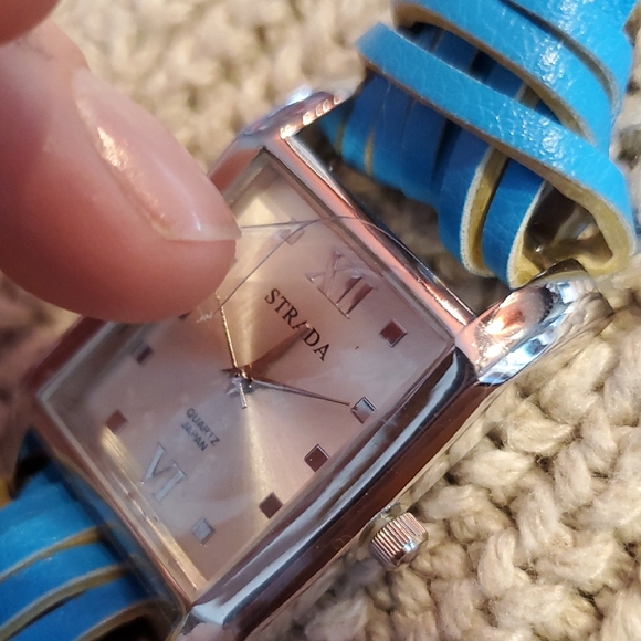 Strada Blue Leather Watch - Picture 8 of 8